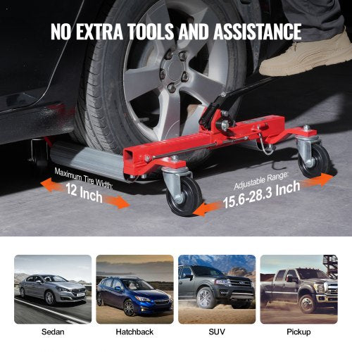 Wheel Dolly Max Capacity 1500 Lbs Car Dolly Car Jack Dolly Lifter with 360°
