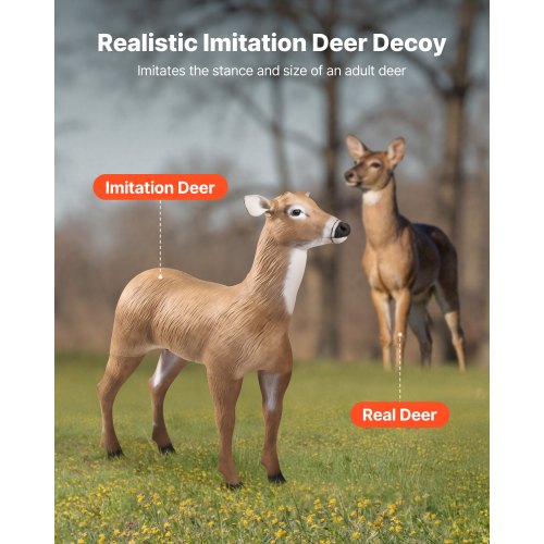 Deer Decoy Outdoor Deer Decoys for Hunting Realistic Durable HDPE Doe