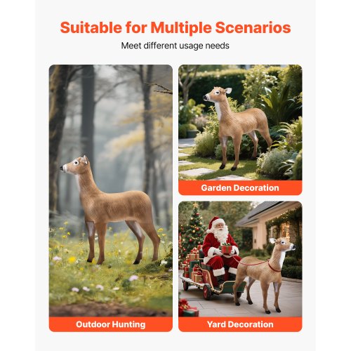 Deer Decoy Outdoor Deer Decoys for Hunting Realistic Durable HDPE Doe