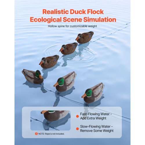 Duck Decoys Realistic Floating Duck Decoys Weight Forward Swim Plastic