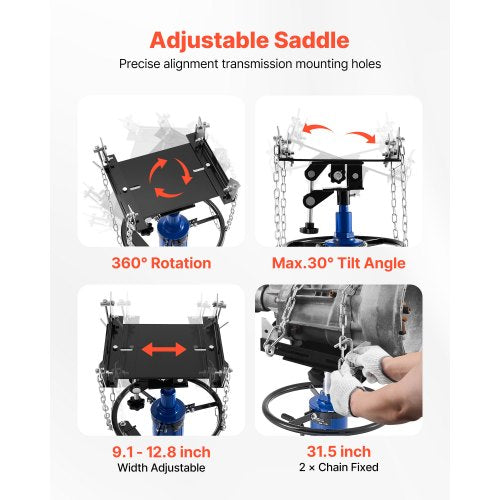 Hydraulic Transmission Jack 1660 lbs75 Ton Lifting Capacity