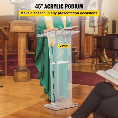 Acrylic Podium 45 Tall Plexiglass Podium 268x15 Table Acrylic Pulpits