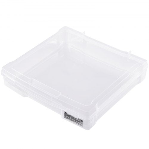 Scrapbook Paper Storage 6 Pack Stackable Plastic Board Game Boxes Clear