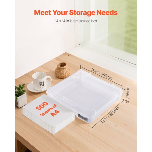 Scrapbook Paper Storage 4 Pack Stackable Plastic Board Game Boxes Clear
