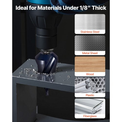 Step Drill Bit 316 to 138 inch 38 inch Triangular Shank TiAlN Coating