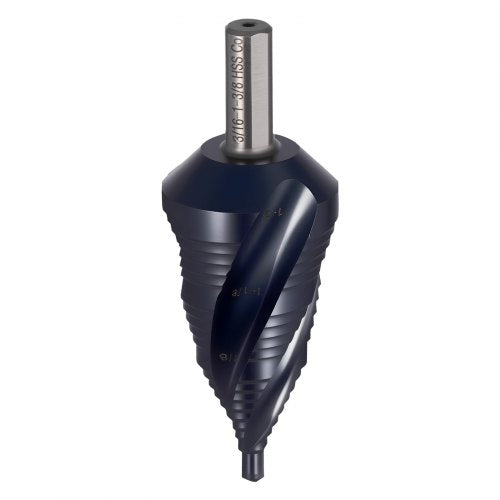 Step Drill Bit 316 to 138 inch 38 inch Triangular Shank TiAlN Coating
