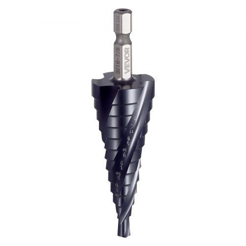 Step Drill Bit 316 to 78 inch 14 inch Hex Shank TiAlN Coating Cobalt