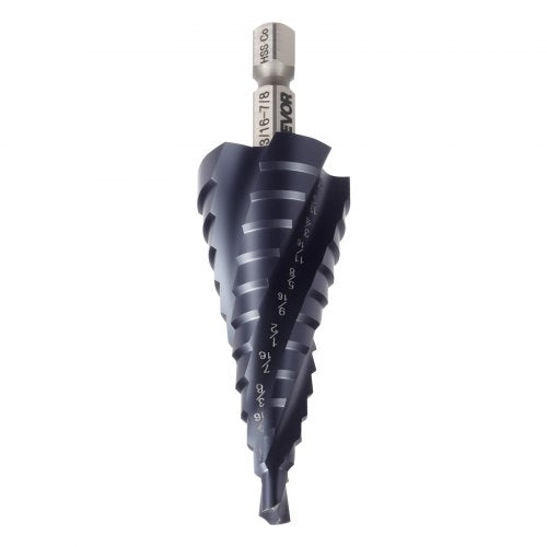 Step Drill Bit 316 to 78 inch 14 inch Hex Shank TiAlN Coating Cobalt