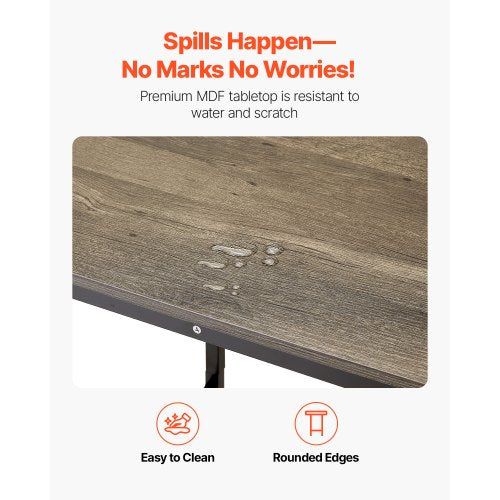 Bar Table Sturdy Metal Frame High Top Pub Table Small Kitchen Dining