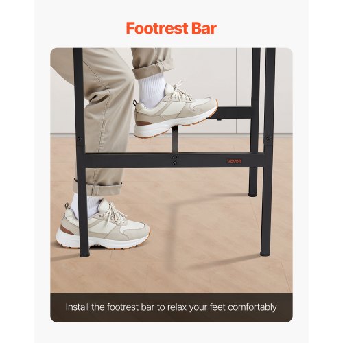 Bar Table Sturdy Metal Frame High Top Pub Table Small Kitchen Dining