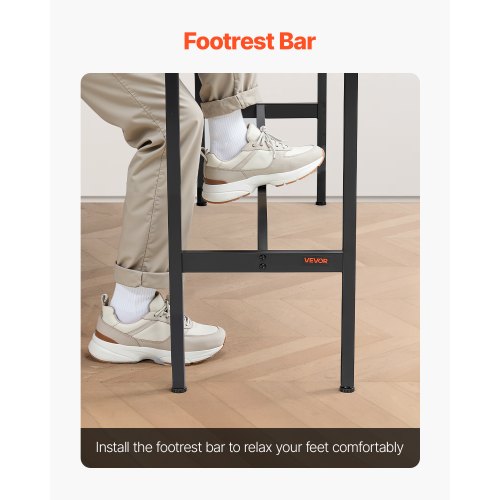 Bar Table Sturdy Metal Frame High Top Pub Table Narrow Long Kitchen