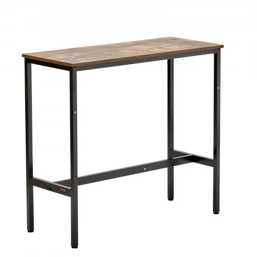Bar Table Sturdy Metal Frame High Top Pub Table Narrow Long Kitchen