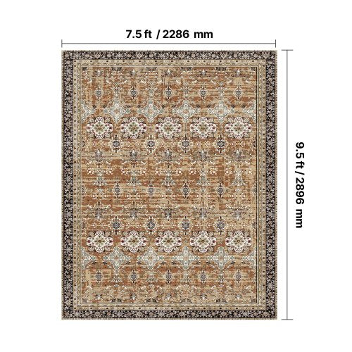 Area Rug 75 x 9.5 ft Large Washable Rug NonSlip and TearResistant Soft