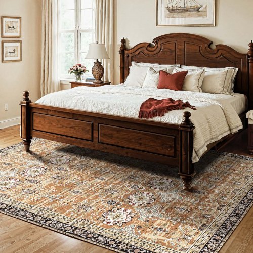 Area Rug 75 x 9.5 ft Large Washable Rug NonSlip and TearResistant Soft