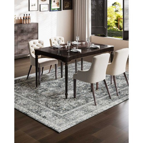 Area Rug 8 x 10 ft Large Washable Rug NonSlip and TearResistant Soft