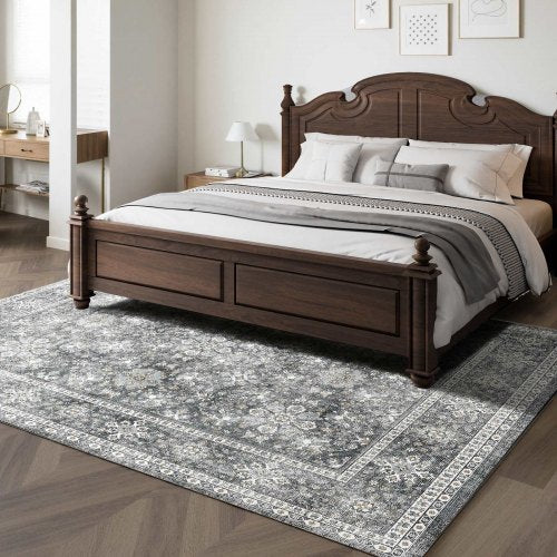 Area Rug 8 x 10 ft Large Washable Rug NonSlip and TearResistant Soft