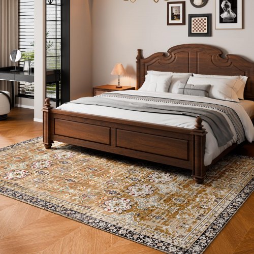 Area Rug 8 x 10 ft Large Washable Rug NonSlip and TearResistant Soft 1