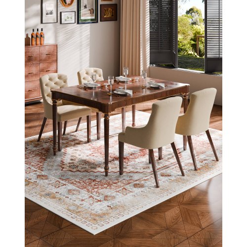 Area Rug 8 x 10 ft Large Washable Rug NonSlip and TearResistant Soft 2