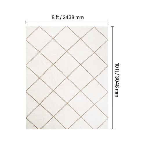 Indoor Plush Area Rugs 8 X 10 Ft Carpet Furry With Long Plushs Pile Thick 33 7