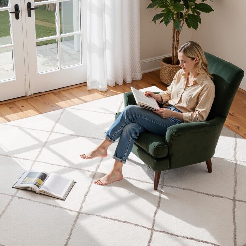 Indoor Plush Area Rugs 8 X 10 Ft Carpet Furry With Long Plushs Pile Thick 33 7