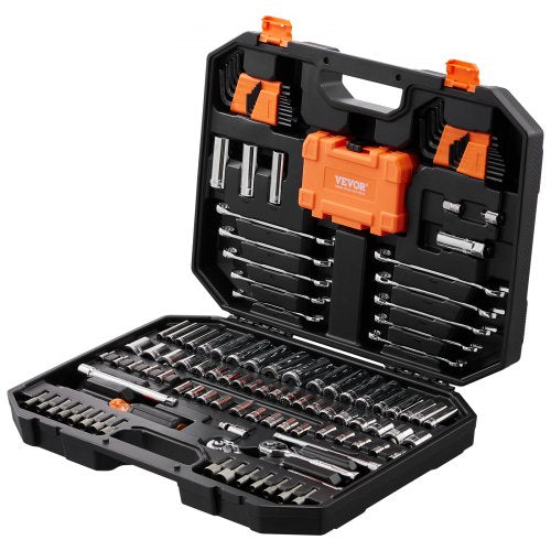 Mechanics Tool Set and Socket Set 14 and 38 Drive Deep and Standard