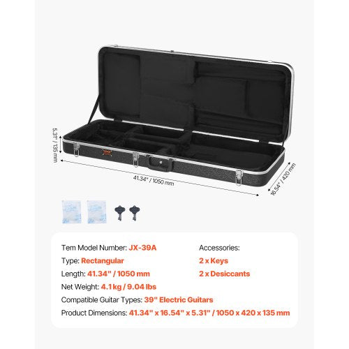 Electric Guitar Hard Case 4134 in Rectangular Guitar Hard Case With Lock