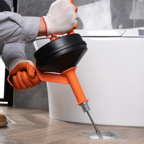 Drain Auger 25Ft Plumbing Snake with Drill Attachment Plumbers Snake Drain