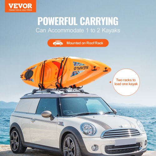 Kayak Roof Rack 2 Pairs JBar Soft Roof Rack Quick Folding Top Mount Tie
