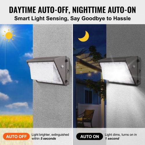 4PCs LED Wall Pack Lights 100W 10800LM 5000K Commercial Outdoor Lights