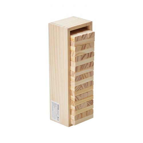 Tumbling Timber Toy 54 Blocks Tumble Tower Blocks Game Pine Wood Tumbling