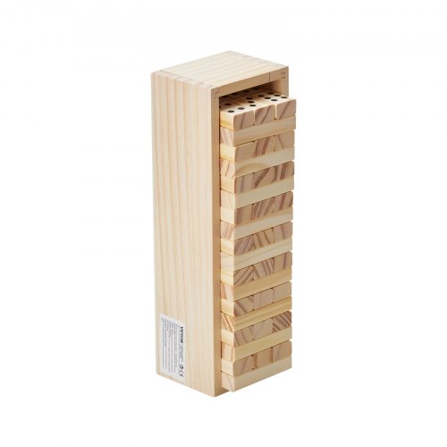 Tumbling Timber Toy 54 Blocks Tumble Tower Blocks Game Pine Wood Tumbling