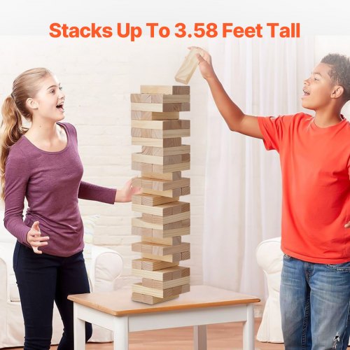 Tumbling Timber Toy 54 Blocks Large Tumble Tower Blocks Game Pine Wood