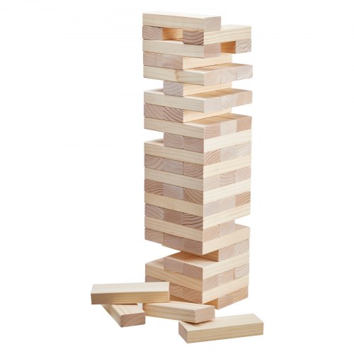 Tumbling Timber Toy 60 Blocks Giant Tumble Tower Blocks Game Pine Wood