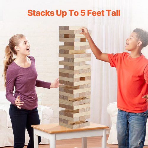 Tumbling Timber Toy 60 Blocks Giant Tumble Tower Blocks Game Pine Wood