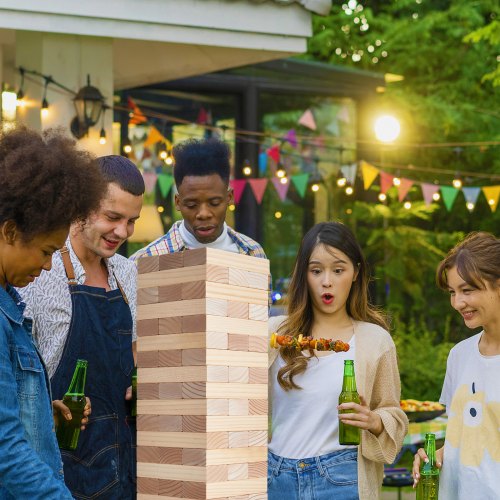 Tumbling Timber Toy 60 Blocks Giant Tumble Tower Blocks Game Pine Wood