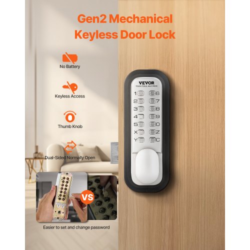 Mechanical Keyless Entry Door Lock 14 Key Mechanical Door Lock Mechanical
