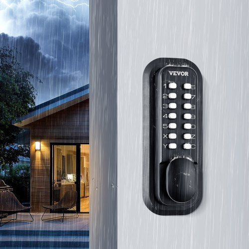 Mechanical Keyless Entry Door Lock 14 Digit Keypad Outdoor Gate Door Locks