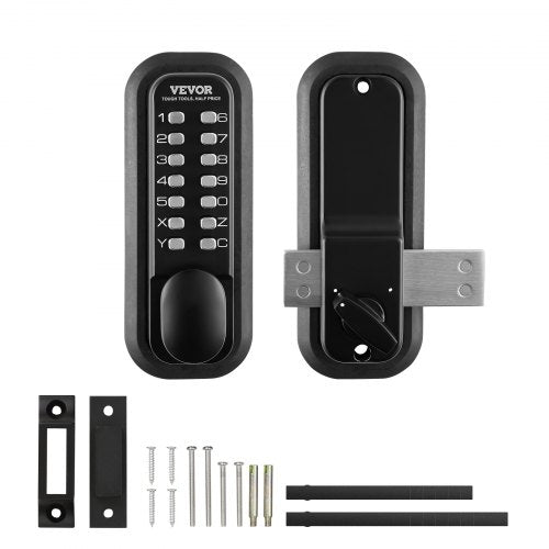 Mechanical Keyless Entry Door Lock 14 Digit Keypad Outdoor Gate Door Locks