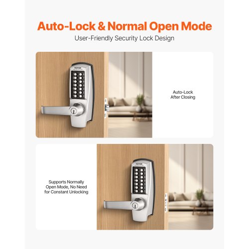Mechanical Keyless Entry Door Lock 14 Key Mechanical Door Lock with Keys