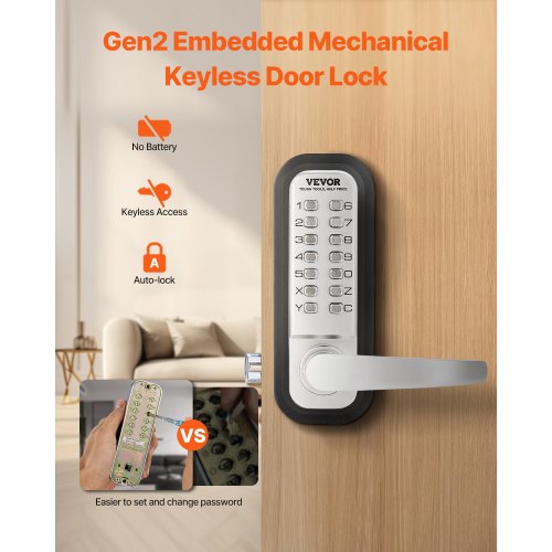 Mechanical Keyless Entry Door Lock 14 Key Mechanical Door Lock Mechanical