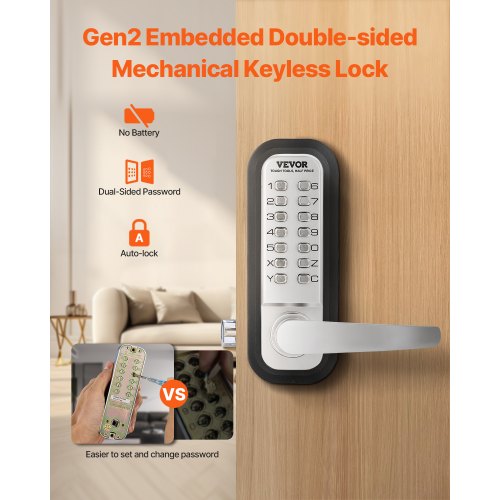 Mechanical Keyless Entry Door Lock 14 Key Mechanical Door Lock Mechanical