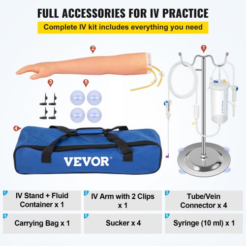 12 PCS Phlebotomy Practice Kit IV Venipuncture Intravenous Training High