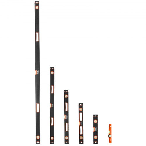 6Piece Torpedo Level 784832241610 Inch Box Levels Set Bubble Vials