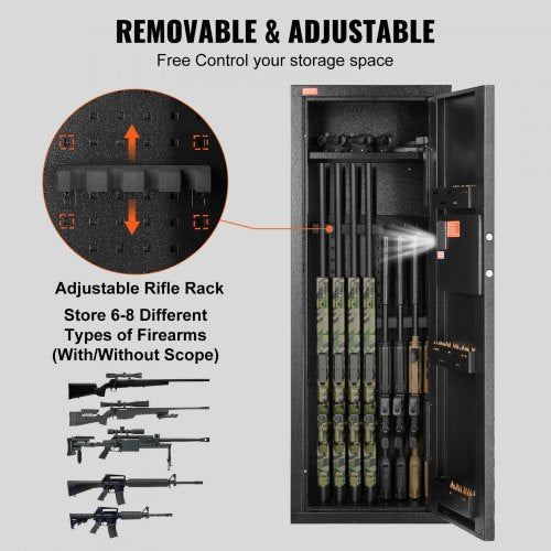 68 Rifles Gun Safe Rifle Safe with Lock Digital Keypad Quick Access