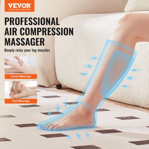 Leg Massager with Air Compression Foot and Calf Massager with 3 Modes 3