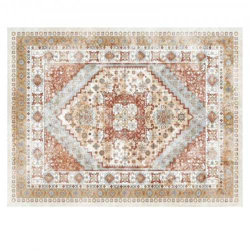 Area Rug 9 x 12 ft Large Washable Rug NonSlip and TearResistant Soft