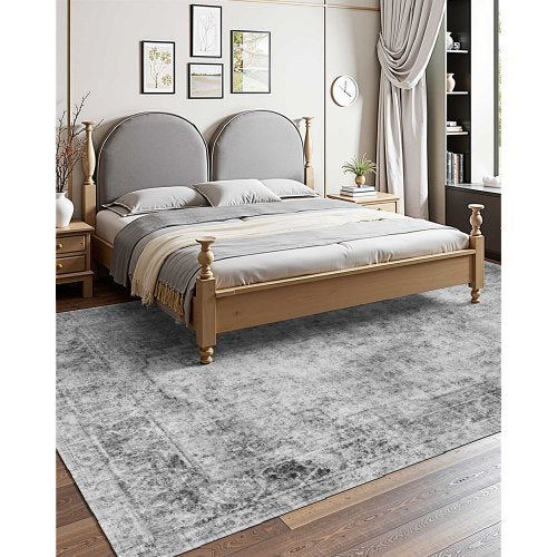 Area Rug 9 x 12 ft Large Washable Boho Rug NonSlip and TearResistant
