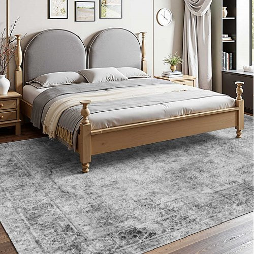 Area Rug 9 x 12 ft Large Washable Boho Rug NonSlip and TearResistant