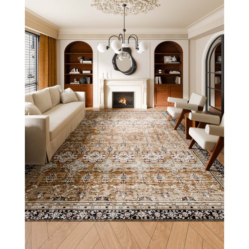 Area Rug 9 x 12 ft Large Washable Rug NonSlip and TearResistant Soft 1
