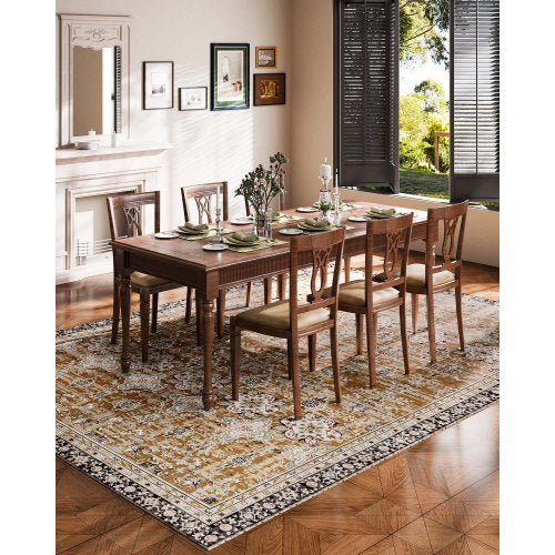 Area Rug 9 x 12 ft Large Washable Rug NonSlip and TearResistant Soft 1